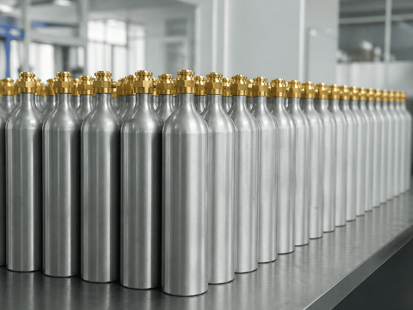 Refillable CO2 cylinders in bulk for a soda maker exchange business