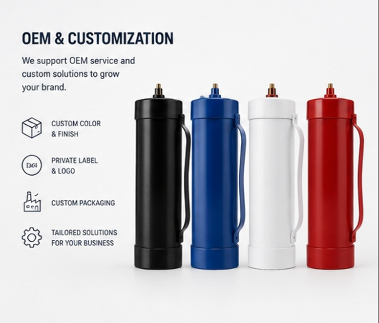 N2O 2000g 0.95L Steel Cylinders