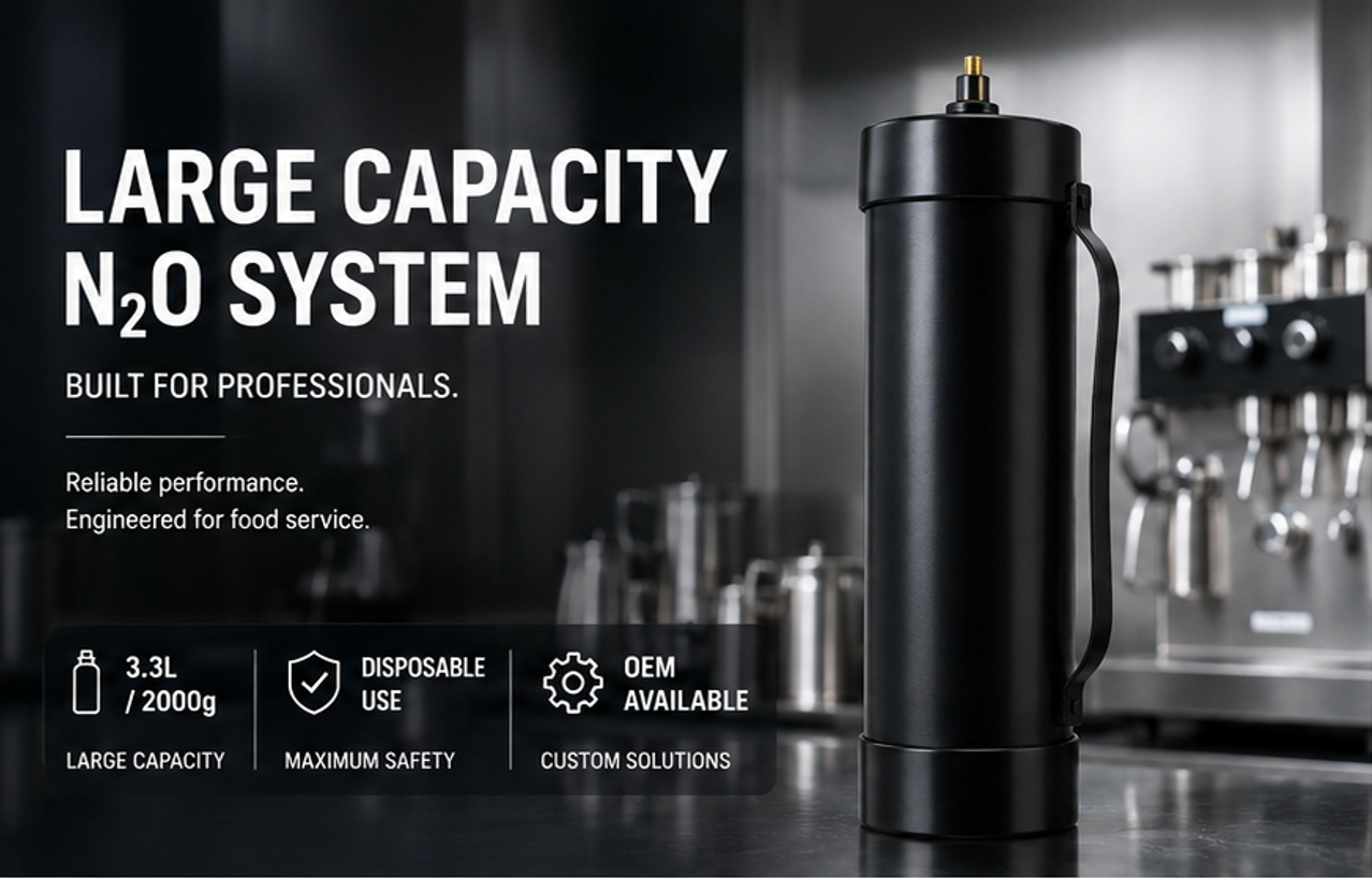 N2O 2000g 0.95L Steel Cylinders